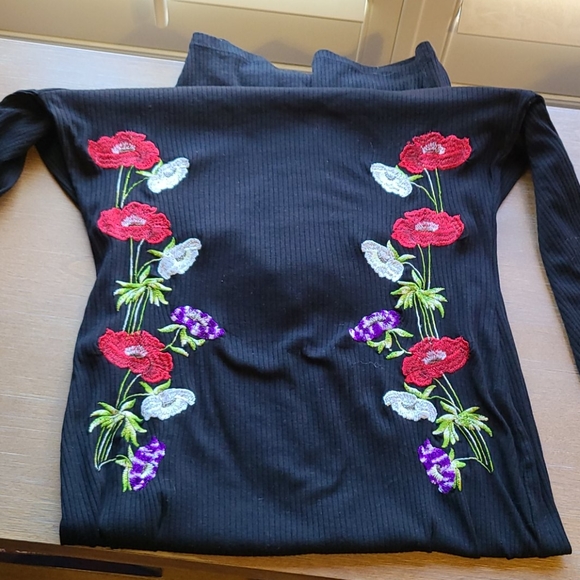 ASOS Design Curve Embroidered Rib Midi Bodycon - Picture 10 of 11